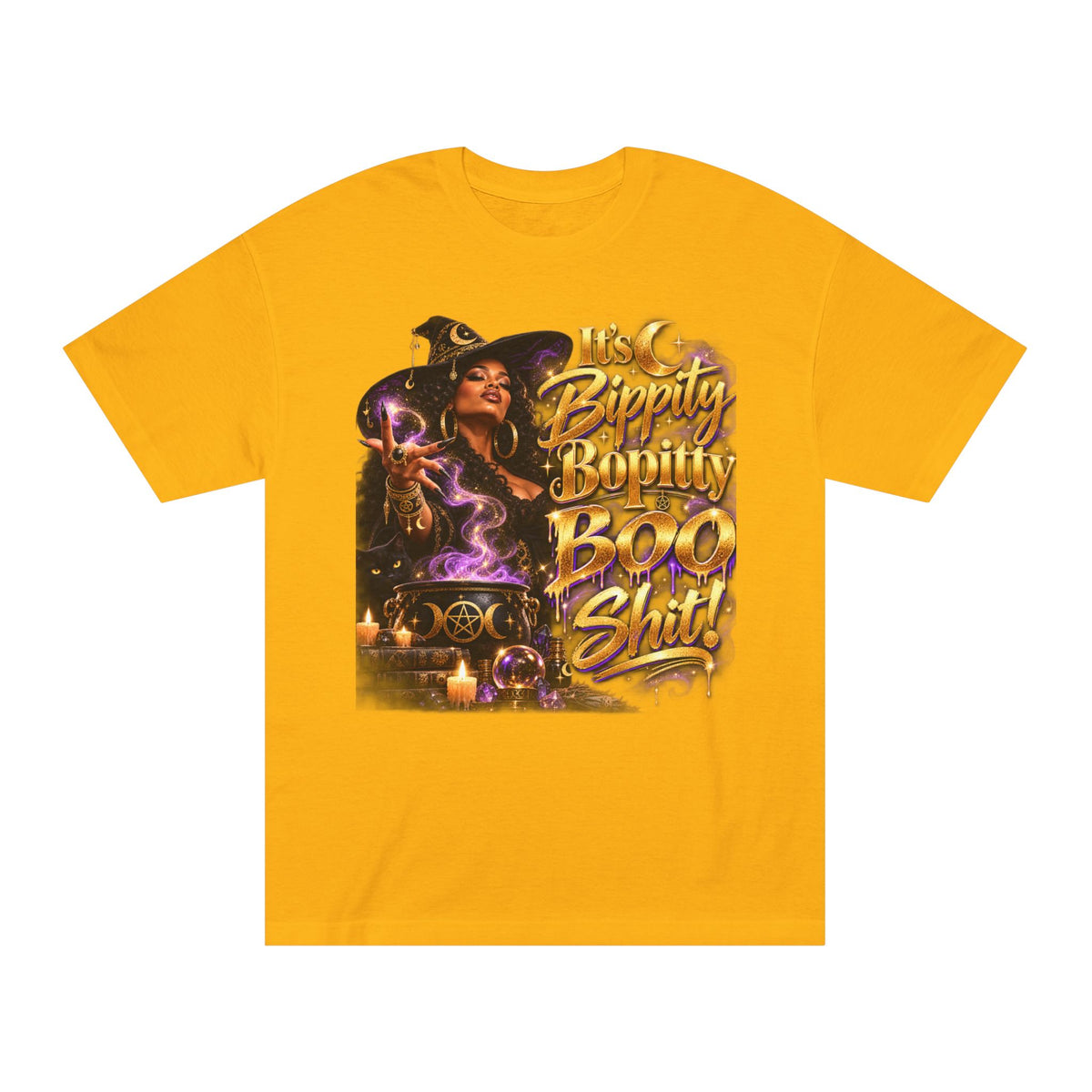 Witchy Halloween Tee — "Bippity Boppity Boo Shit" Graphic Shirt