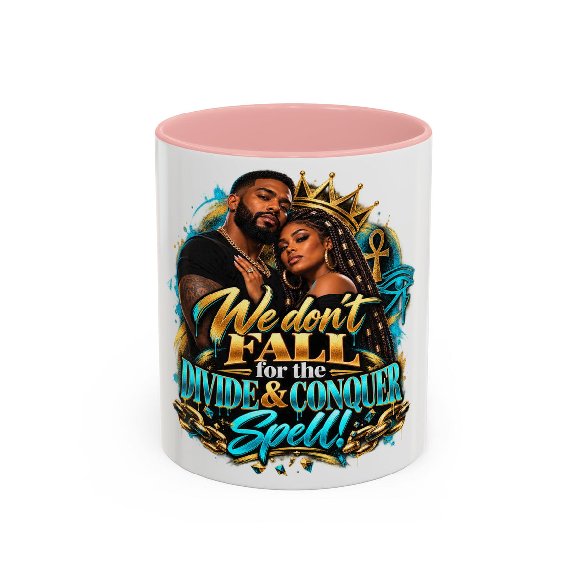 We Don’t Fall For the Divide & Conquer Spell Coffee Mug — Black Accent 11/15oz