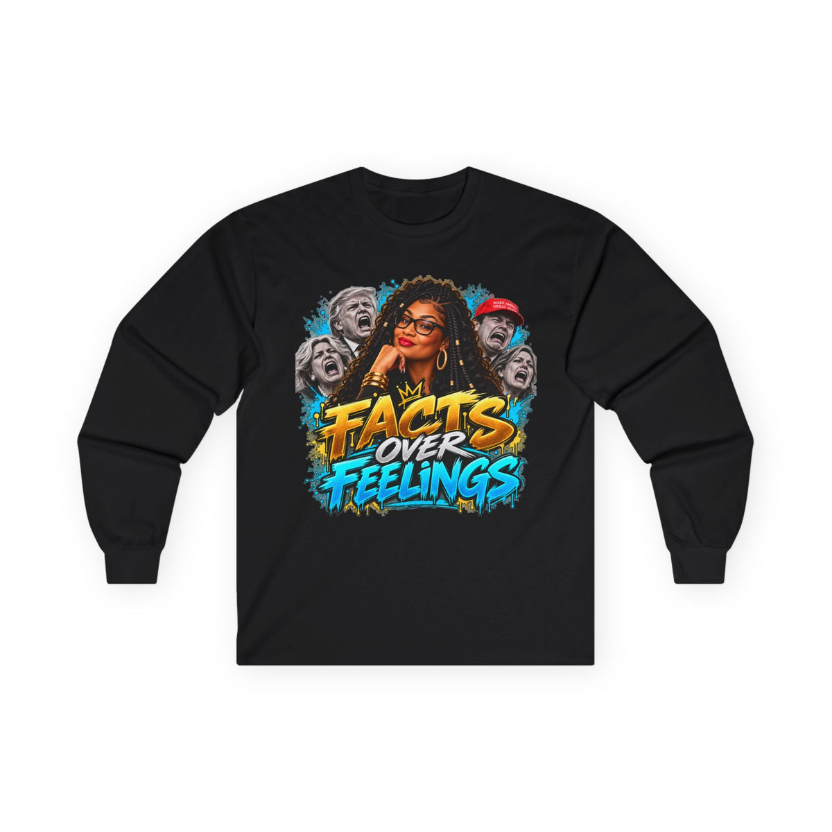 "Facts Over Feelings" Long Sleeve Tee