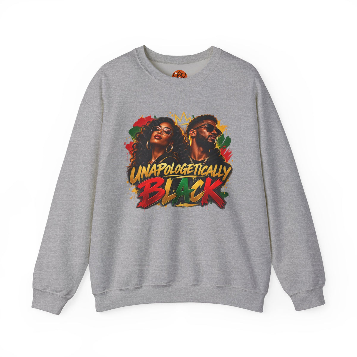 Unapologetically Black Sweatshirt — Afrocentric Crown Graphic Crewneck