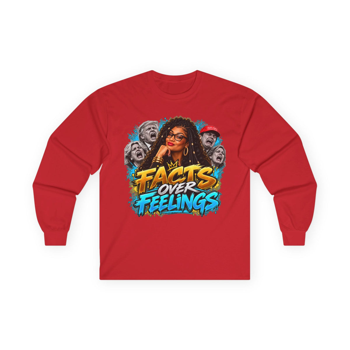 "Facts Over Feelings" Long Sleeve Tee