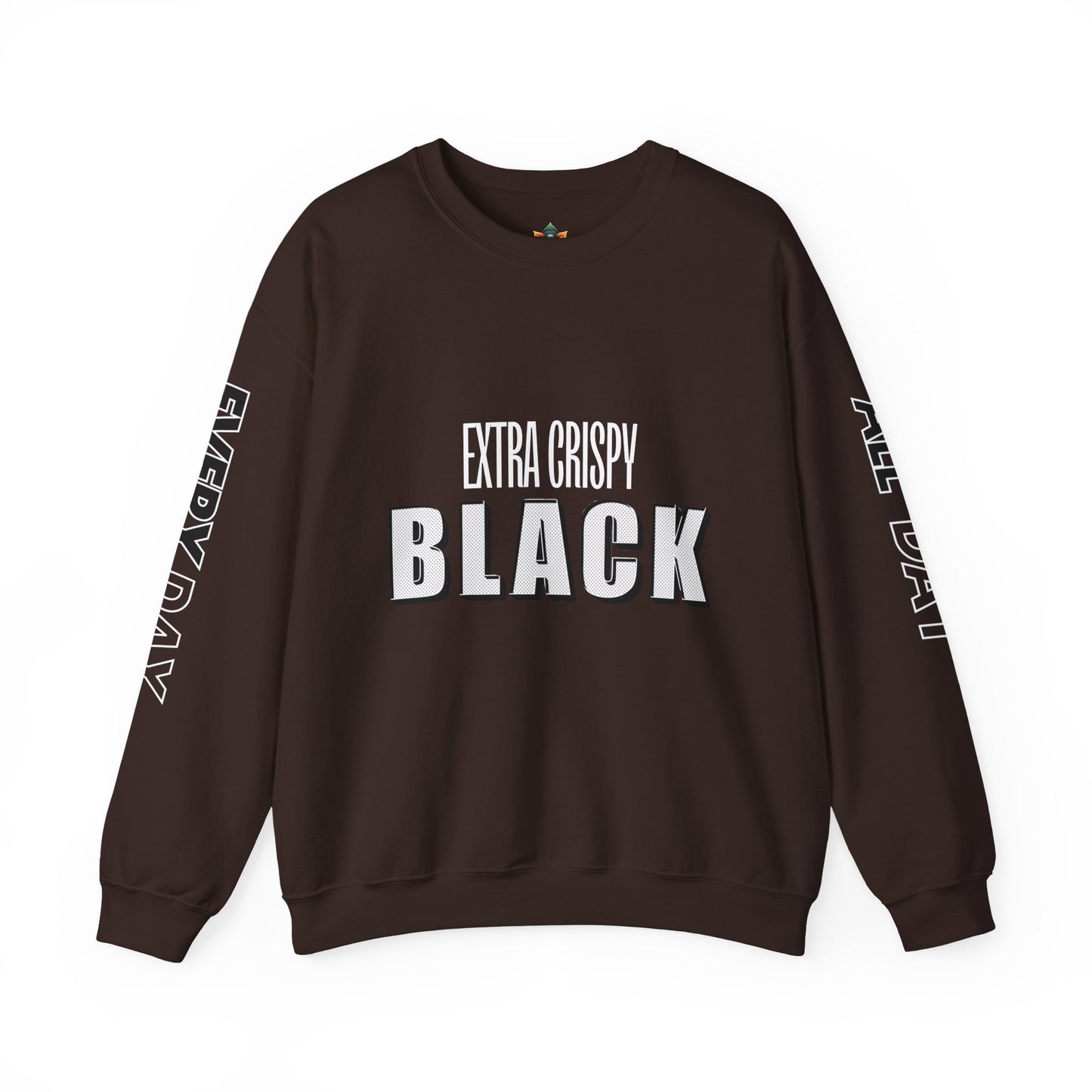 EXTRA CRISPY BLACK Unisex Crewneck Sweatshirt