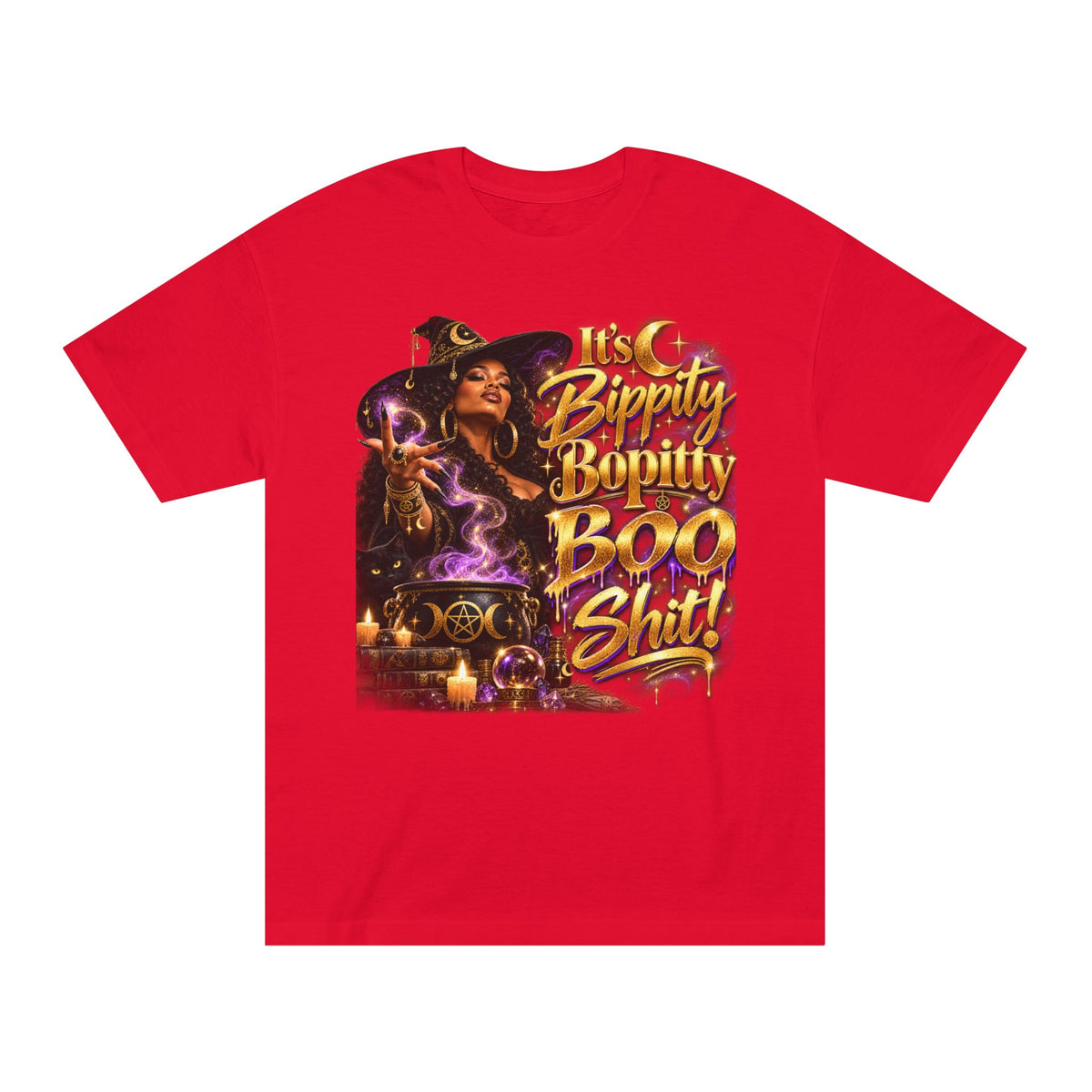 Witchy Halloween Tee — "Bippity Boppity Boo Shit" Graphic Shirt