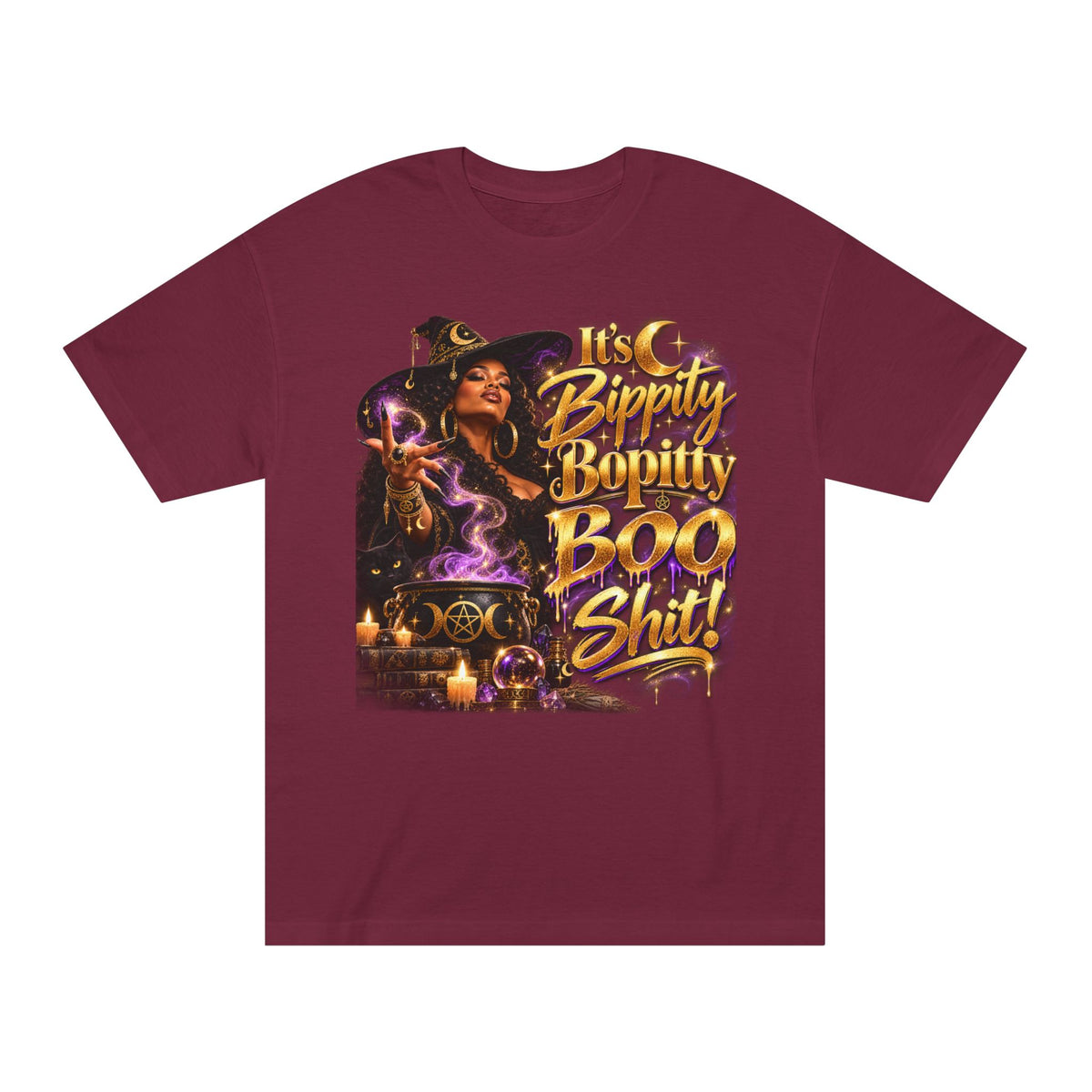 Witchy Halloween Tee — "Bippity Boppity Boo Shit" Graphic Shirt