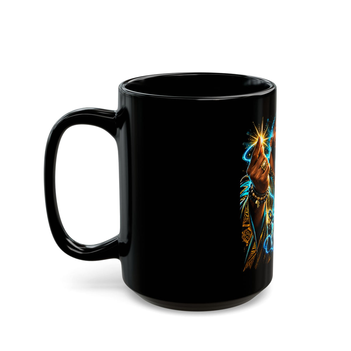 Snap Out of It! Black Ceramic Mug – Motivational Graphic Coffee Cup