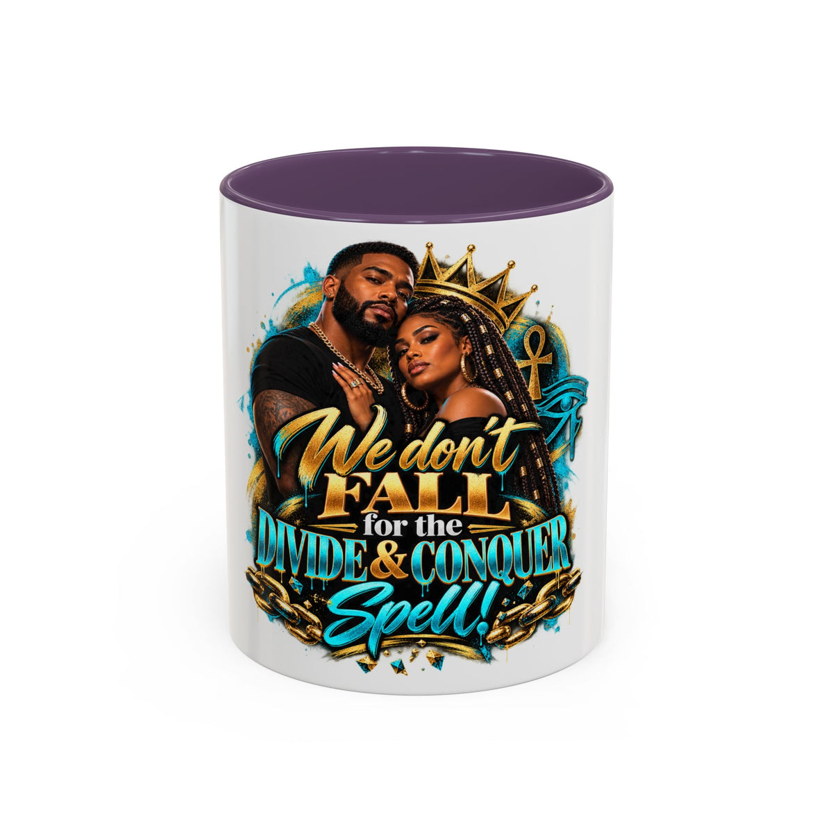 We Don’t Fall For the Divide & Conquer Spell Coffee Mug — Black Accent 11/15oz