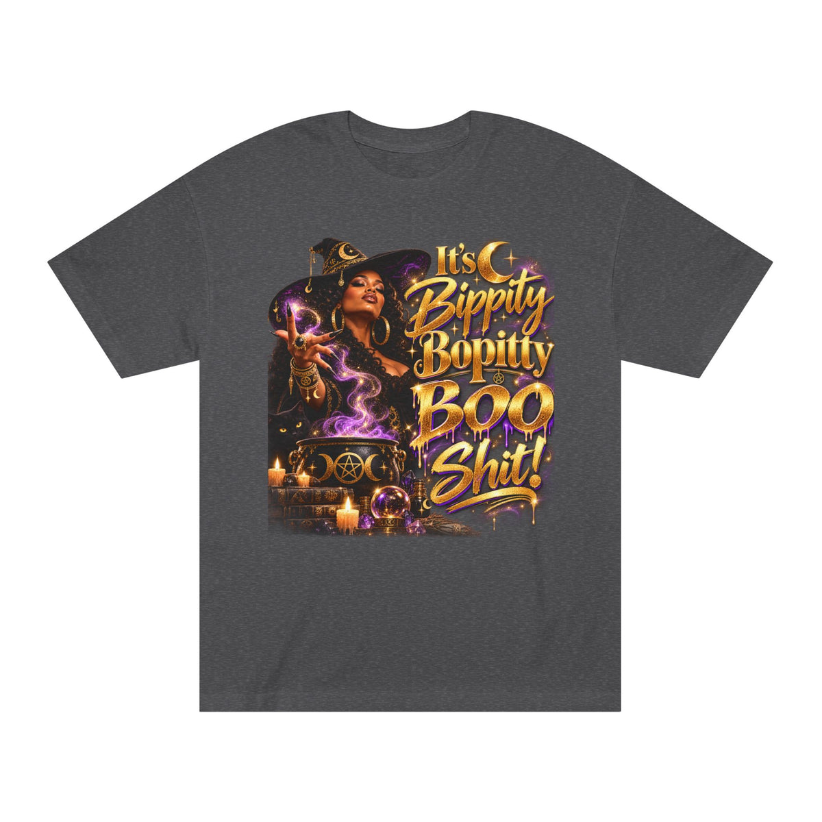 Witchy Halloween Tee — "Bippity Boppity Boo Shit" Graphic Shirt