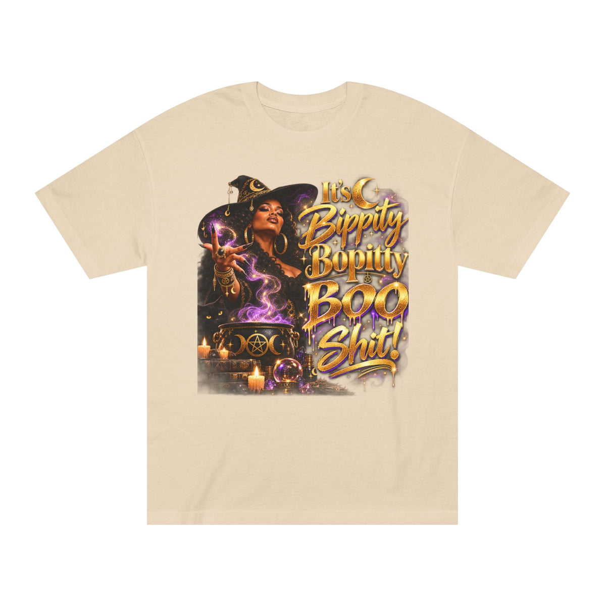 Witchy Halloween Tee — "Bippity Boppity Boo Shit" Graphic Shirt