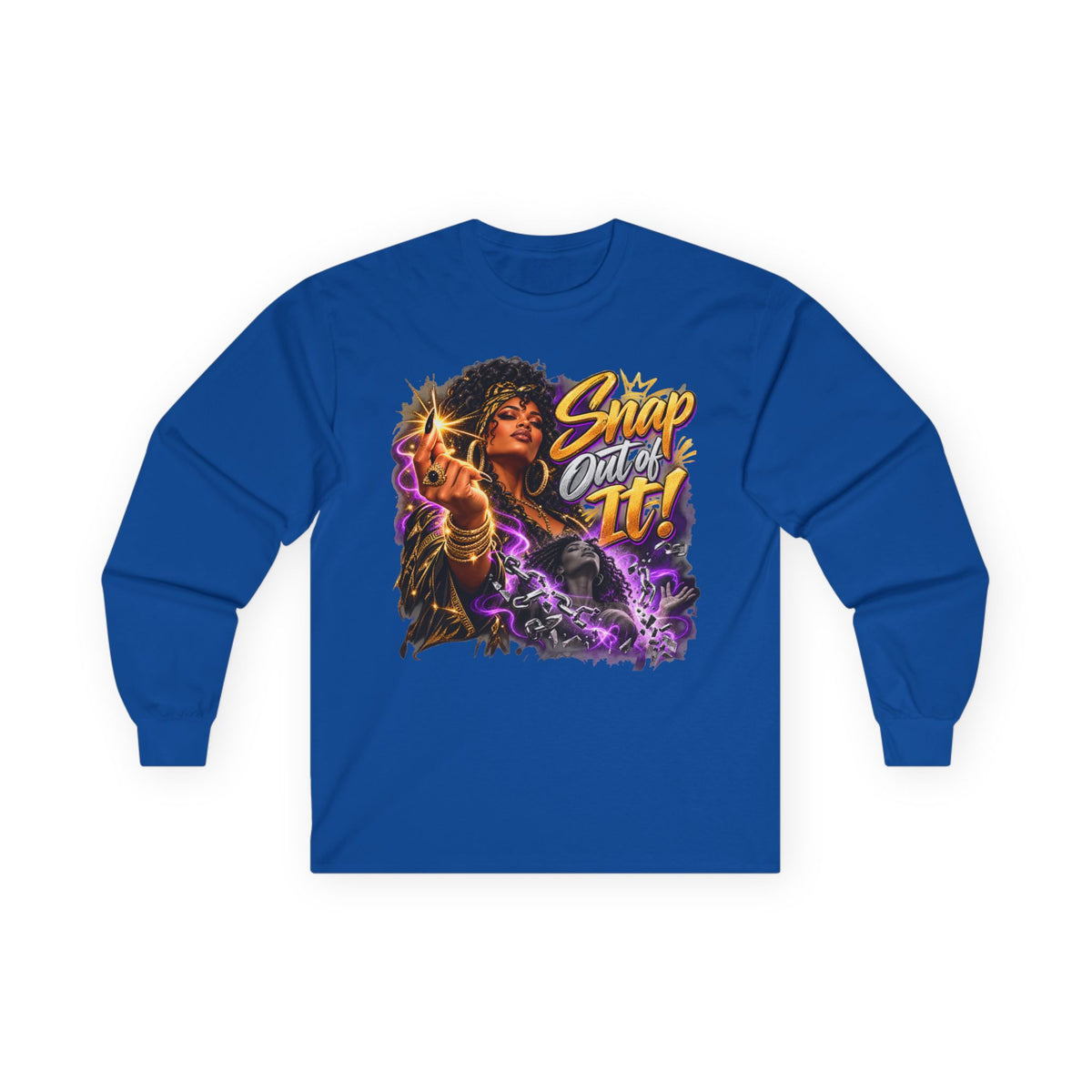 Long Sleeve Tee — "Snap Outta It!" Witchy Graphic