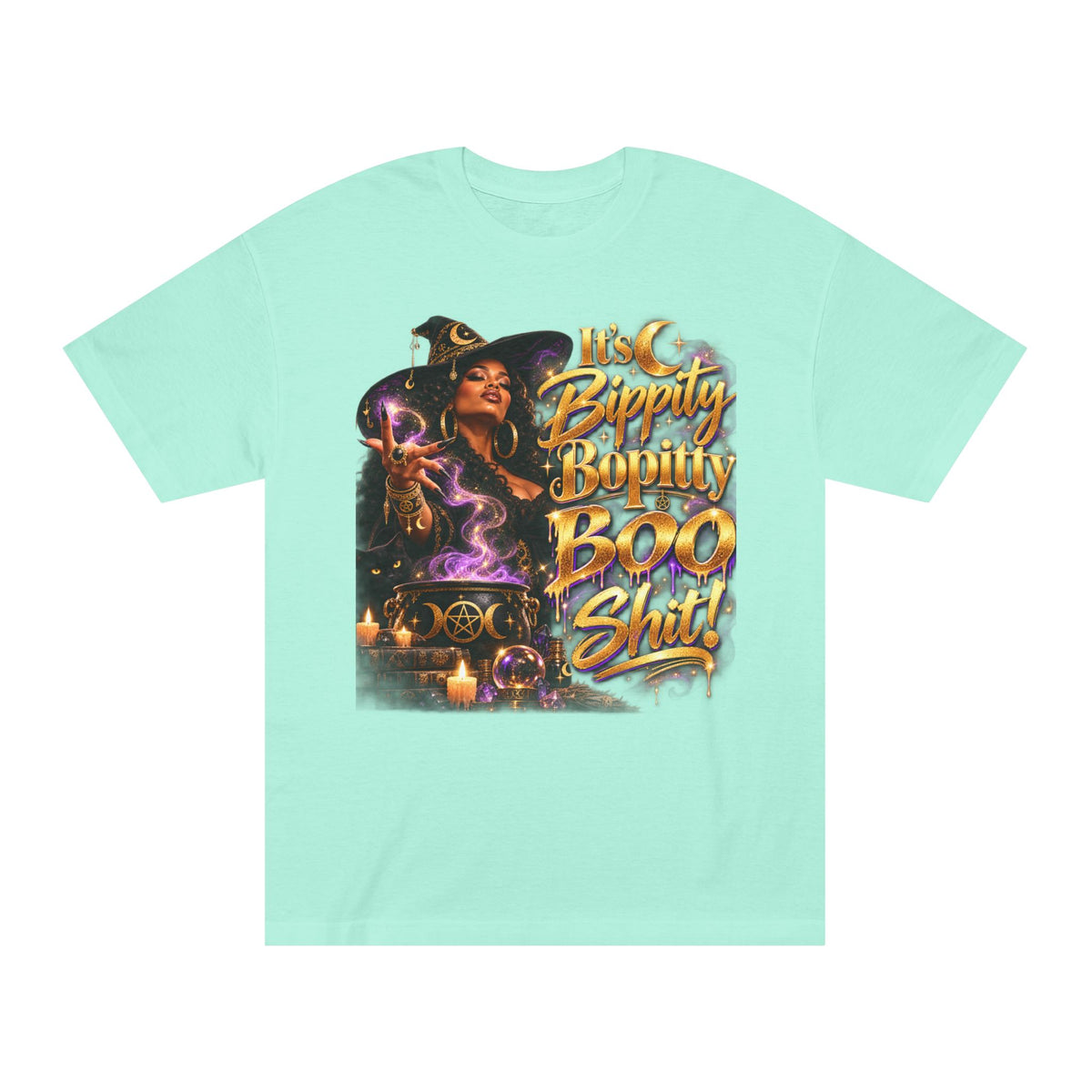 Witchy Halloween Tee — "Bippity Boppity Boo Shit" Graphic Shirt