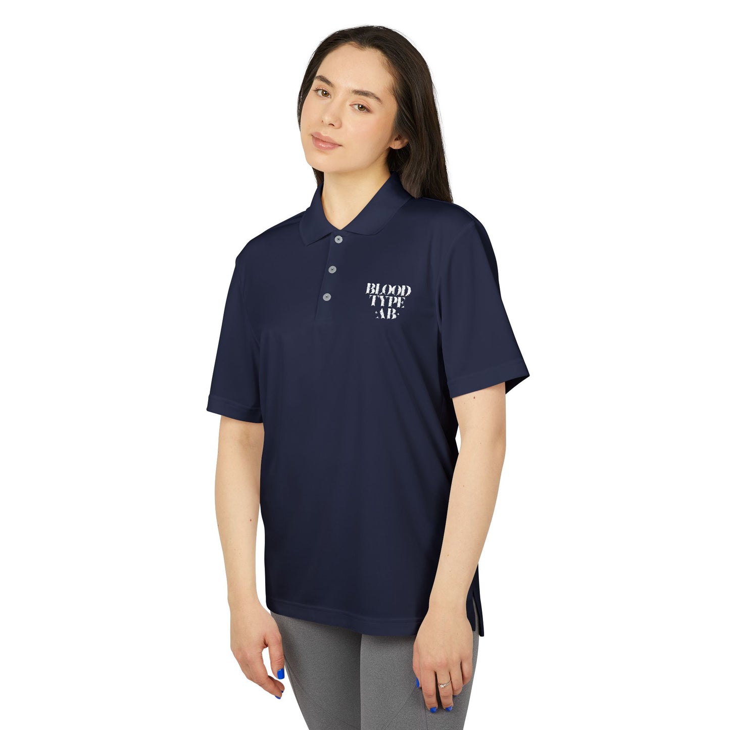 Blood Type AB Adidas Unisex Performance Polo