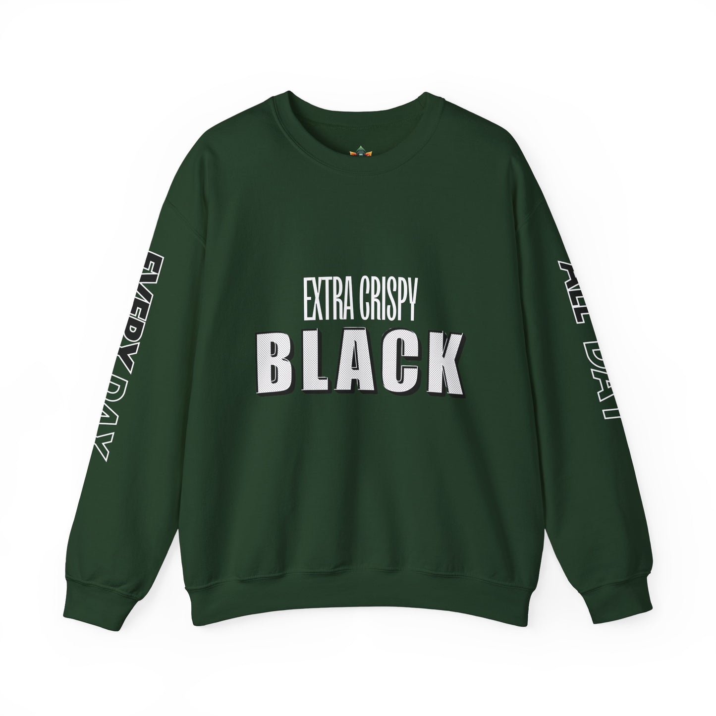 EXTRA CRISPY BLACK Unisex Crewneck Sweatshirt