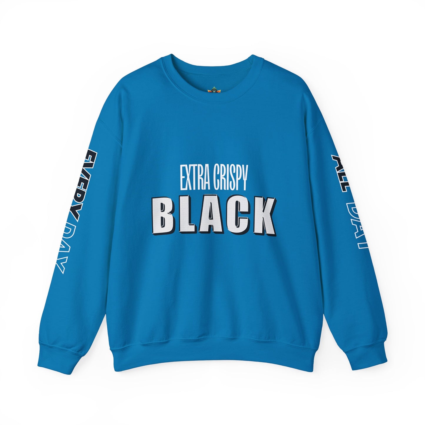 EXTRA CRISPY BLACK Unisex Crewneck Sweatshirt