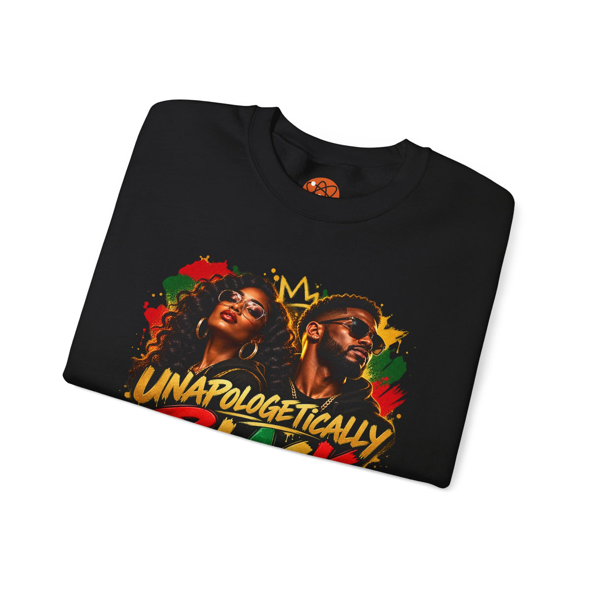 Unapologetically Black Sweatshirt — Afrocentric Crown Graphic Crewneck