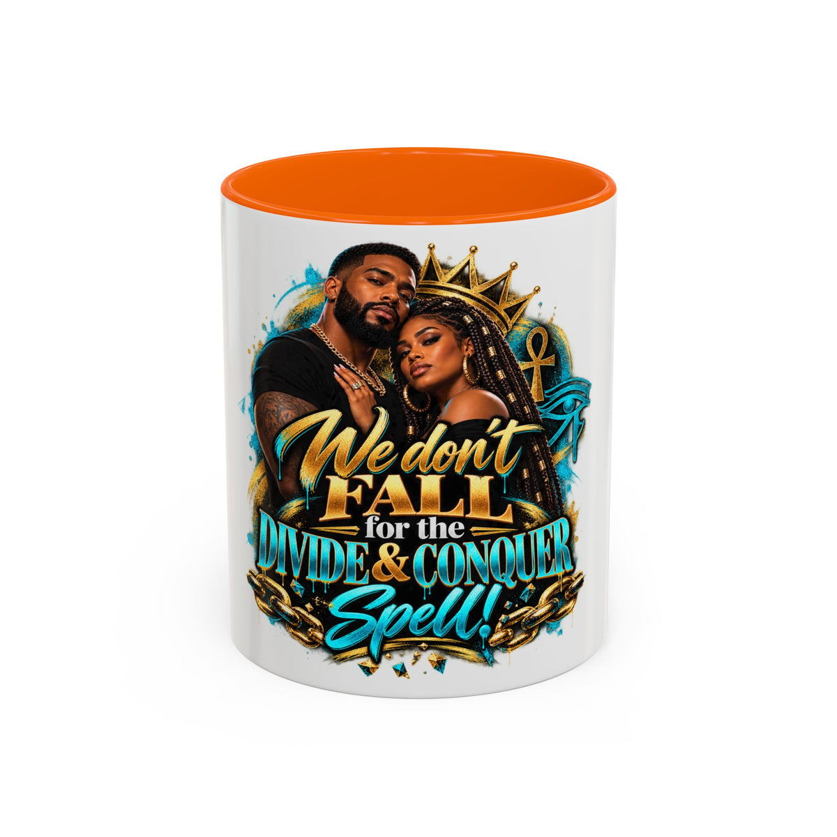We Don’t Fall For the Divide & Conquer Spell Coffee Mug — Black Accent 11/15oz