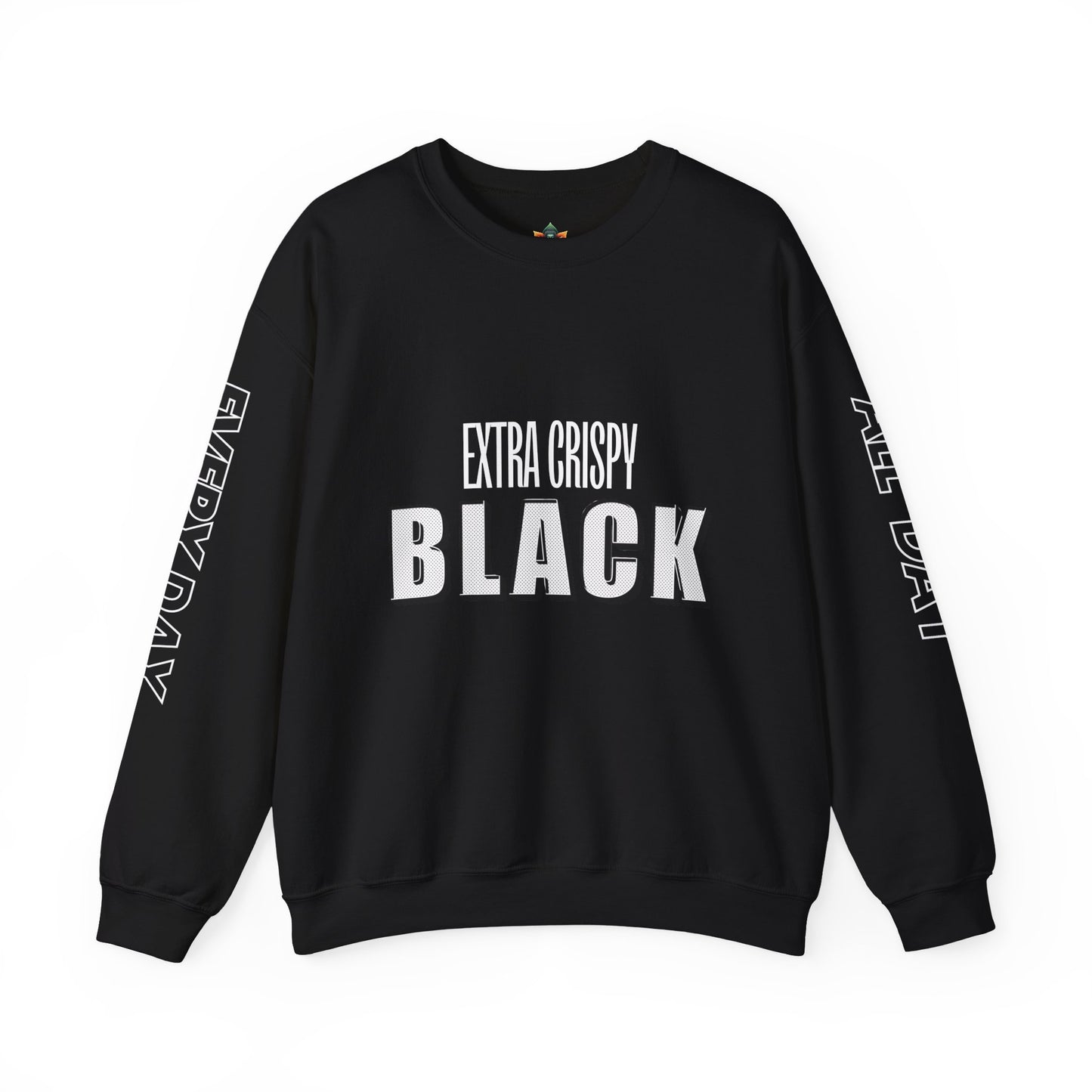 EXTRA CRISPY BLACK Unisex Crewneck Sweatshirt