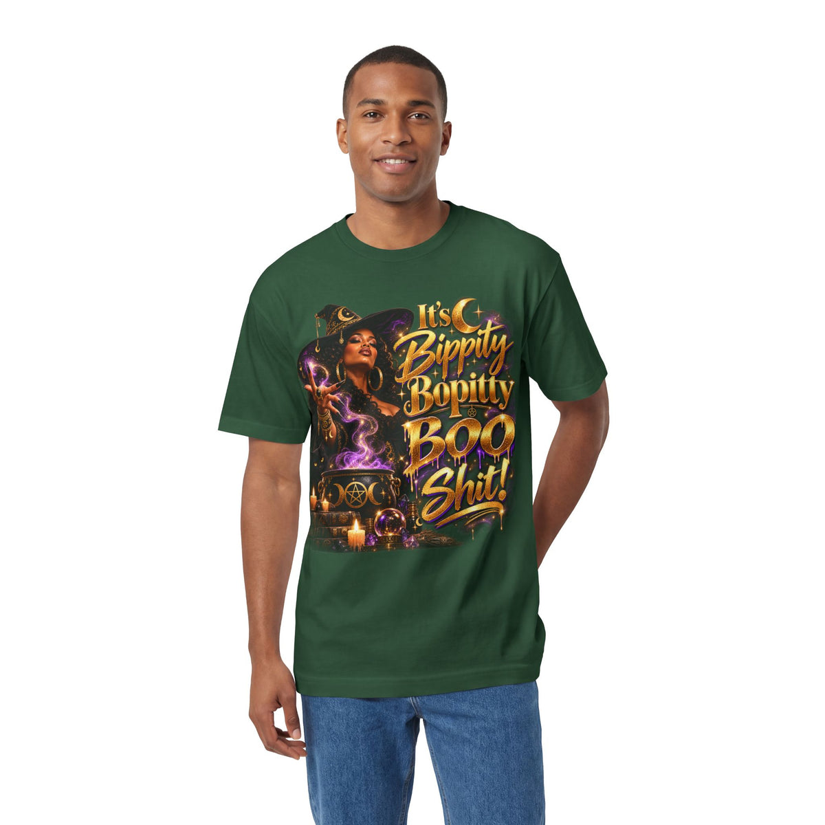 Witchy Halloween Tee — "Bippity Boppity Boo Shit" Graphic Shirt