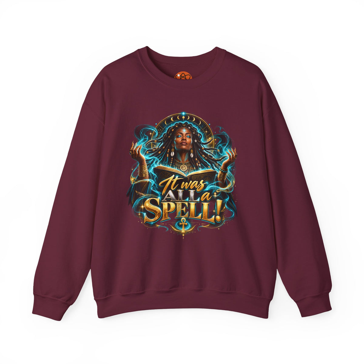 Witchy Crewneck Sweatshirt — "It Was A Spell" Magical Graphic