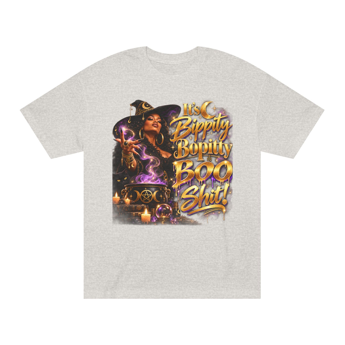 Witchy Halloween Tee — "Bippity Boppity Boo Shit" Graphic Shirt