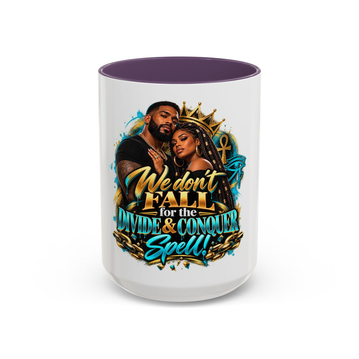 We Don’t Fall For the Divide & Conquer Spell Coffee Mug — Black Accent 11/15oz