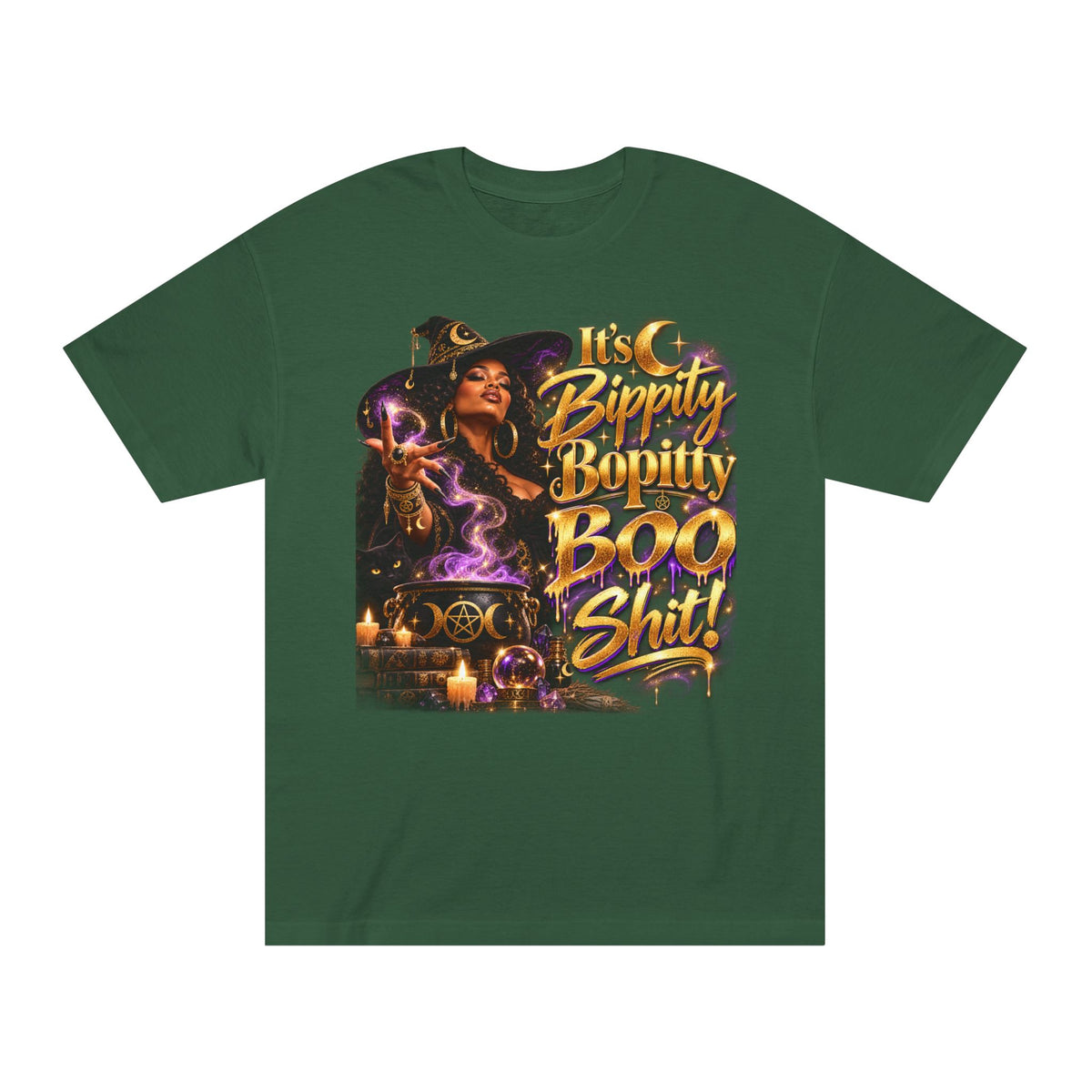 Witchy Halloween Tee — "Bippity Boppity Boo Shit" Graphic Shirt