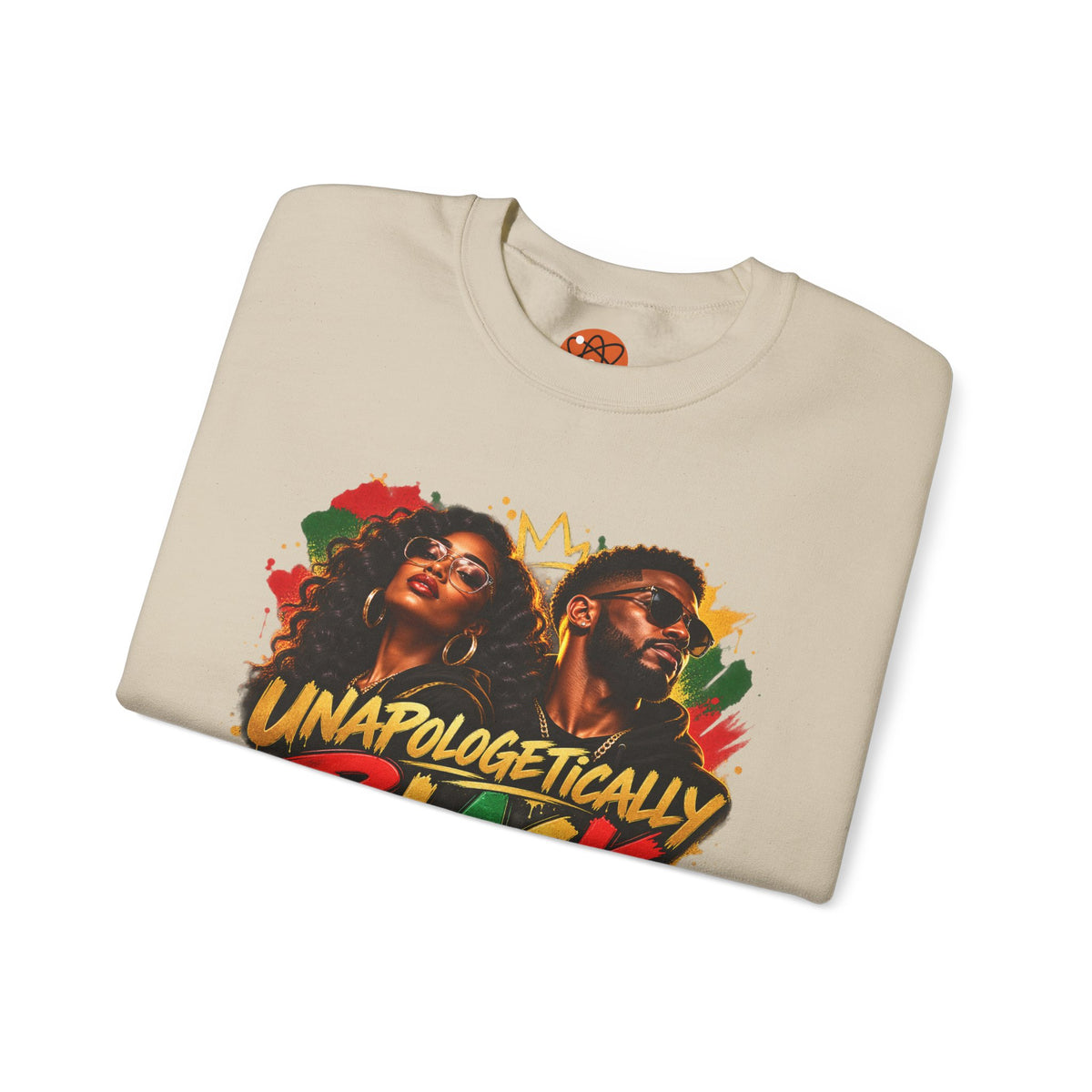 Unapologetically Black Sweatshirt — Afrocentric Crown Graphic Crewneck