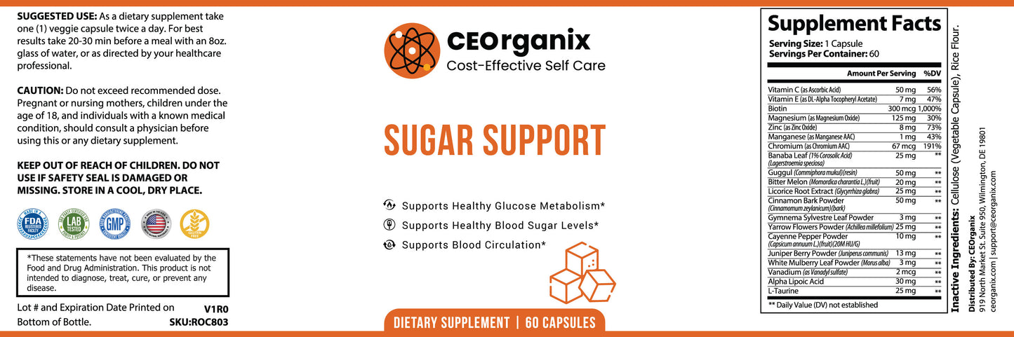 Sugar Support (For Blood Type A, B, O and AB)