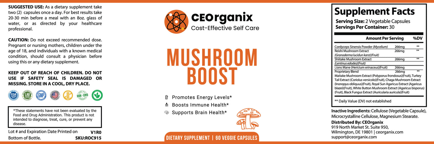 Mushroom Boost! (For Blood Types A, B, O and AB)